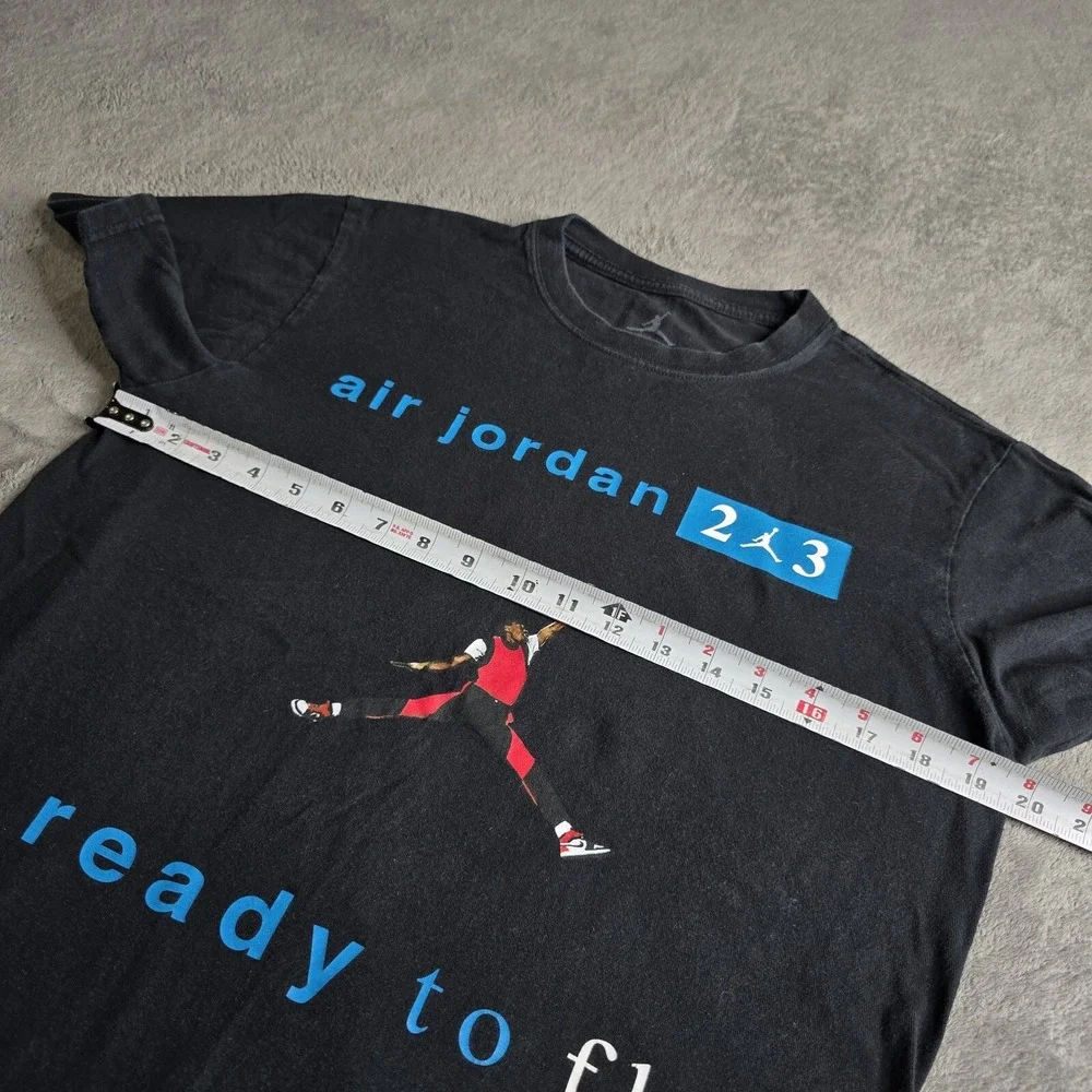 Jordan Shirt Men's XL Black Ready To Fly Air Michael 23 Jumpman Photograph